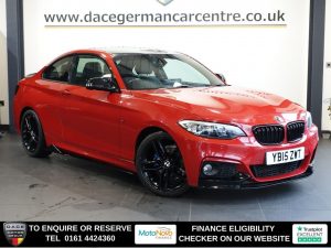 Used 2015 RED BMW 2 SERIES Coupe 2.0 218d M Sport Coupe 2dr Diesel Manual Euro 6 (s/s) (150 ps) (reg. 2015-06-19) for sale in Altrincham