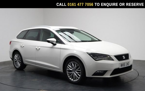 Used 2016 WHITE SEAT LEON Estate 1.2 TSI SE Dynamic Technology Sport Tourer 5dr Petrol Manual Euro 6 (s/s) (110 ps) (reg. 2016-08-15) for sale in Stockport