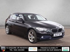 Used 2017 BLACK BMW 1 SERIES Hatchback 1.5 118i Sport Hatchback 5dr Petrol Manual Euro 6 (s/s) (136 ps) (reg. 2017-03-17) for sale in Altrincham