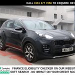 Used 2017 BLACK KIA SPORTAGE SUV 2.0 CRDi GT-Line S SUV 5dr Diesel Auto AWD Euro 6 (182 bhp) (reg. 2017-04-07) for sale in Stockport