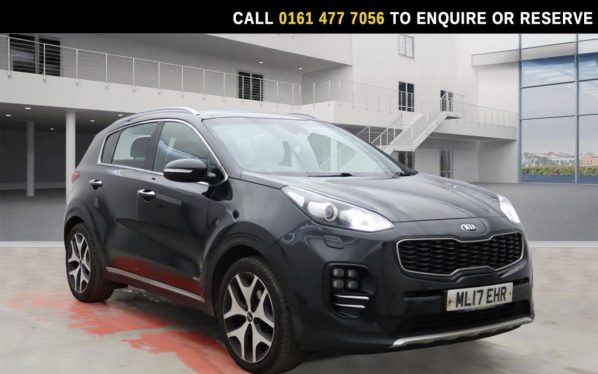 Used 2017 BLACK KIA SPORTAGE SUV 2.0 CRDi GT-Line S SUV 5dr Diesel Auto AWD Euro 6 (182 bhp) (reg. 2017-04-07) for sale in Stockport