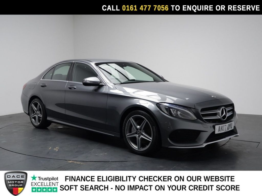 Used 2017 GREY MERCEDES-BENZ C-CLASS Saloon 2.1 C220d AMG Line Saloon 4dr Diesel G-Tronic+ Euro 6 (s/s) (170 ps) (reg. 2017-06-16) for sale in Stockport