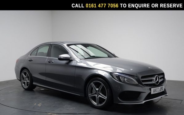 Used 2017 GREY MERCEDES-BENZ C-CLASS Saloon 2.1 C220d AMG Line Saloon 4dr Diesel G-Tronic+ Euro 6 (s/s) (170 ps) (reg. 2017-06-16) for sale in Stockport