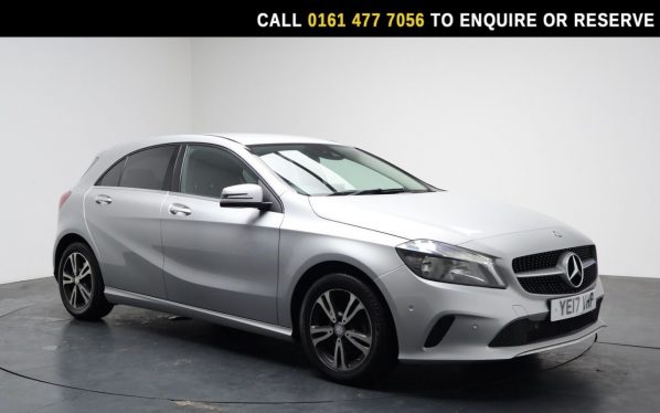 Used 2017 SILVER MERCEDES-BENZ A-CLASS Hatchback 1.5 A180d SE Hatchback 5dr Diesel 7G-DCT Euro 6 (s/s) (109 ps) (reg. 2017-03-28) for sale in Stockport