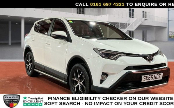 Used 2017 WHITE TOYOTA RAV4 SUV 2.0 V-Matic Icon SUV 5dr Petrol CVT 4WD Euro 6 (s/s) (151 ps) (reg. 2017-01-27) for sale in Manchester