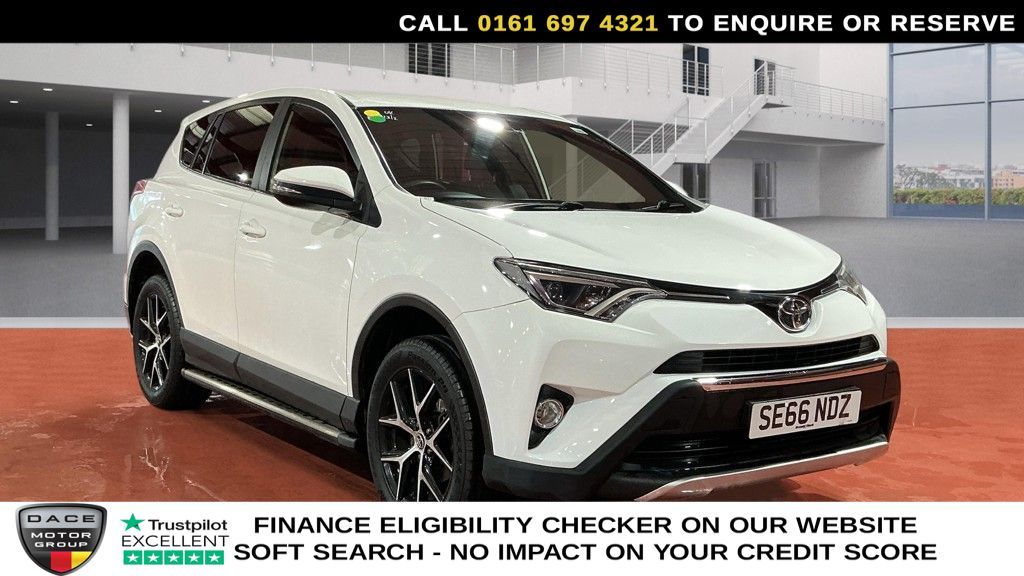 Used 2017 WHITE TOYOTA RAV4 SUV 2.0 V-Matic Icon SUV 5dr Petrol CVT 4WD Euro 6 (s/s) (151 ps) (reg. 2017-01-27) for sale in Manchester