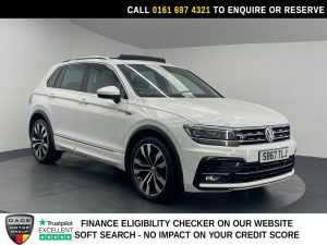 Used 2017 WHITE VOLKSWAGEN TIGUAN SUV 2.0 TDI R-Line SUV 5dr Diesel DSG Euro 6 (s/s) (150 ps) (reg. 2017-12-21) for sale in Manchester