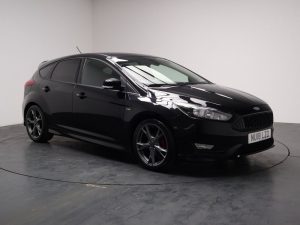 Used 2018 BLACK FORD FOCUS Hatchback 1.0T EcoBoost ST-Line X Hatchback 5dr Petrol Manual Euro 6 (s/s) (140 ps) (reg. 2018-04-30) for sale in Altrincham