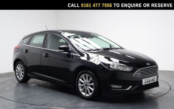 Used 2018 BLACK FORD FOCUS Hatchback 1.0T EcoBoost Titanium Hatchback 5dr Petrol Manual Euro 6 (s/s) (125 ps) (reg. 2018-03-31) for sale in Stockport
