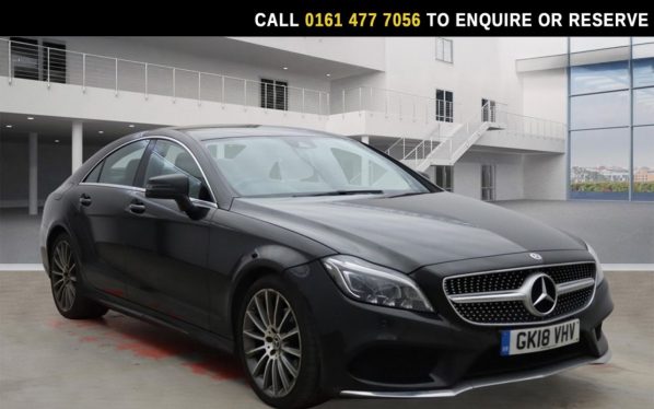 Used 2018 BLACK MERCEDES-BENZ CLS CLASS Saloon 2.1 CLS220d AMG Line Coupe 4dr Diesel G-Tronic+ Euro 6 (s/s) (177 ps) (reg. 2018-03-29) for sale in Stockport