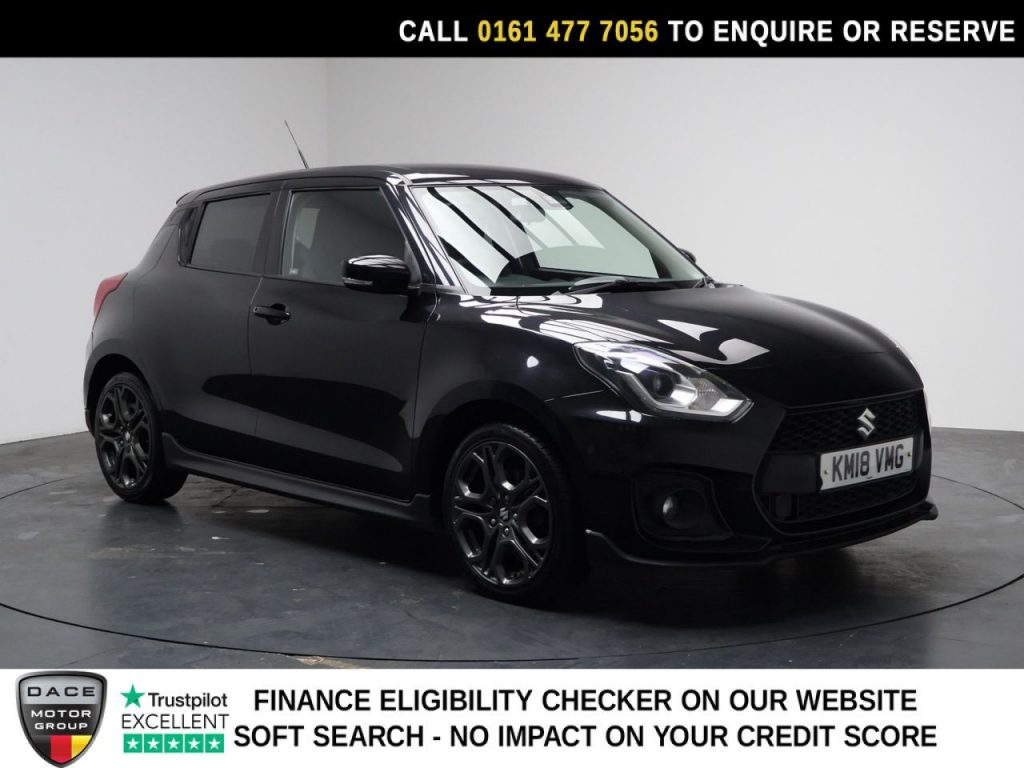 Used 2018 BLACK SUZUKI SWIFT Hatchback 1.4 Boosterjet Sport Hatchback 5dr Petrol Manual Euro 6 (s/s) (140 ps) (reg. 2018-04-27) for sale in Stockport