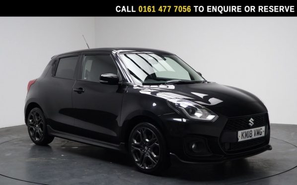 Used 2018 BLACK SUZUKI SWIFT Hatchback 1.4 Boosterjet Sport Hatchback 5dr Petrol Manual Euro 6 (s/s) (140 ps) (reg. 2018-04-27) for sale in Stockport