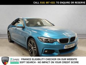 Used 2018 BLUE BMW 4 SERIES GRAN COUPE Hatchback 3.0 430d M Sport Hatchback 5dr Diesel Auto xDrive Euro 6 (s/s) (258 ps) (reg. 2018-09-07) for sale in Manchester
