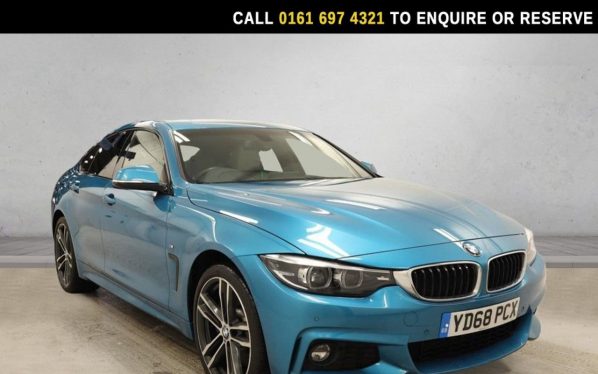 Used 2018 BLUE BMW 4 SERIES GRAN COUPE Hatchback 3.0 430d M Sport Hatchback 5dr Diesel Auto xDrive Euro 6 (s/s) (258 ps) (reg. 2018-09-07) for sale in Manchester