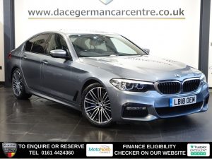 Used 2018 BLUE BMW 5 SERIES Saloon 3.0 530d M Sport Saloon 4dr Diesel Auto Euro 6 (s/s) (265 ps) (reg. 2018-06-21) for sale in Altrincham