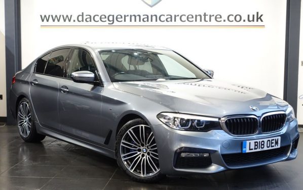 Used 2018 BLUE BMW 5 SERIES Saloon 3.0 530d M Sport Saloon 4dr Diesel Auto Euro 6 (s/s) (265 ps) (reg. 2018-06-21) for sale in Altrincham