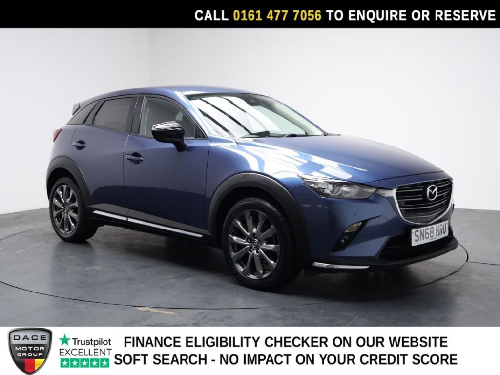 Used 2018 BLUE MAZDA CX-3 SUV 2.0 SKYACTIV-G Sport Black+ SUV 5dr Petrol Manual Euro 6 (s/s) (121 ps) (reg. 2018-11-20) for sale in Stockport