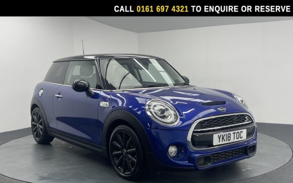 Used 2018 BLUE MINI HATCH Hatchback 2.0 Cooper S Hatchback 3dr Petrol Steptronic Euro 6 (s/s) (192 ps) (reg. 2018-07-20) for sale in Manchester