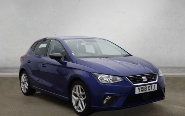 Used 2018 BLUE SEAT IBIZA Hatchback 1.0 TSI FR Hatchback 5dr Petrol Manual Euro 6 (s/s) (95 ps) (reg. 2018-04-30) for sale in Altrincham