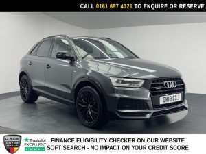 Used 2018 GREY AUDI Q3 SUV 2.0 TFSI Black Edition SUV 5dr Petrol S Tronic quattro Euro 6 (s/s) (180 ps) (reg. 2018-03-07) for sale in Manchester