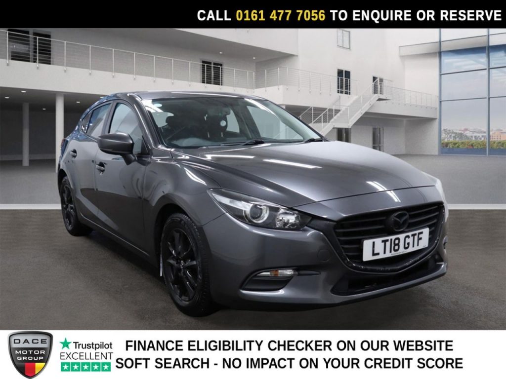 Used 2018 GREY MAZDA MAZDA3 Hatchback 2.0 SKYACTIV-G SE Nav Hatchback 5dr Petrol Manual Euro 6 (s/s) (121 ps) (reg. 2018-03-03) for sale in Stockport
