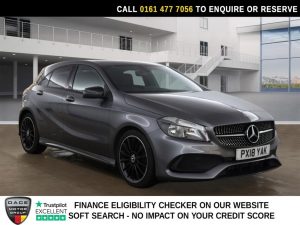 Used 2018 GREY MERCEDES-BENZ A-CLASS Hatchback 1.6 A200 AMG Line Hatchback 5dr Petrol 7G-DCT Euro 6 (s/s) (156 ps) (reg. 2018-03-27) for sale in Stockport