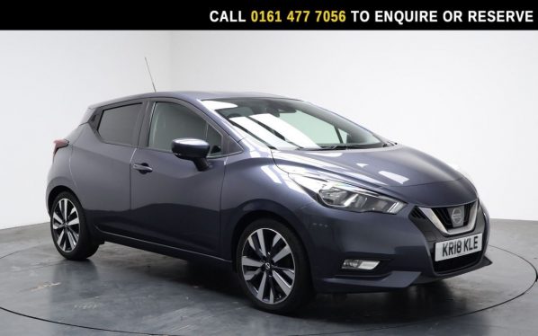 Used 2018 GREY NISSAN MICRA Hatchback 0.9 IG-T Tekna Hatchback 5dr Petrol Manual Euro 6 (s/s) (90 ps) (reg. 2018-04-19) for sale in Stockport
