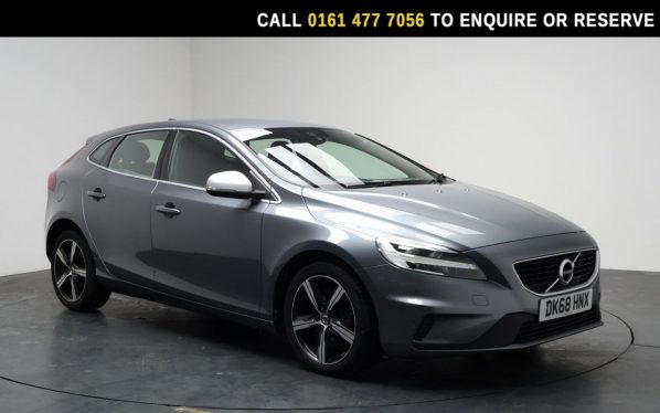 Used 2018 GREY VOLVO V40 Hatchback 2.0 D2 R-Design Nav Plus Hatchback 5dr Diesel Auto Euro 6 (s/s) (120 ps) (reg. 2018-10-12) for sale in Stockport