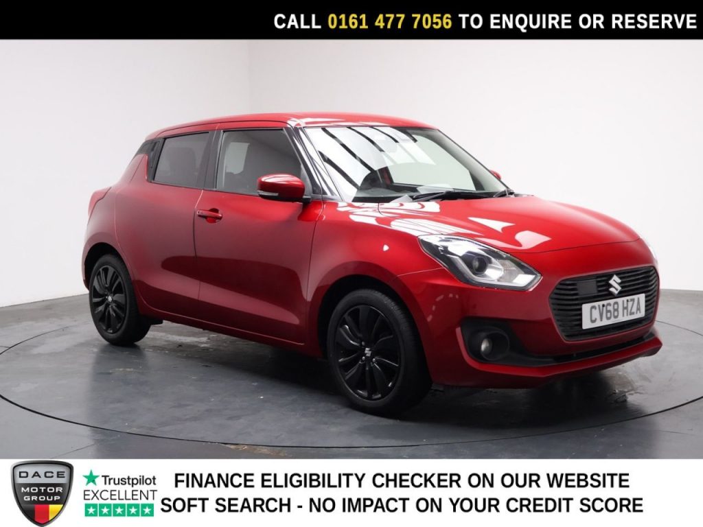 Used 2018 RED SUZUKI SWIFT Hatchback 1.0 Boosterjet SHVS SZ5 Hatchback 5dr Petrol Hybrid Manual Euro 6 (s/s) (111 ps) (reg. 2018-09-22) for sale in Stockport