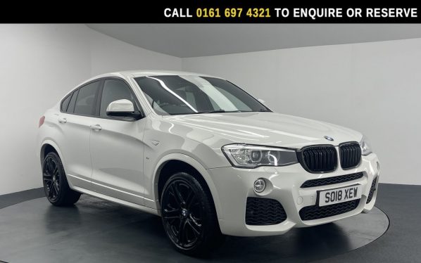 Used 2018 WHITE BMW X4 SUV 2.0 20d M Sport SUV 5dr Diesel Auto xDrive Euro 6 (s/s) (190 ps) (reg. 2018-03-29) for sale in Manchester