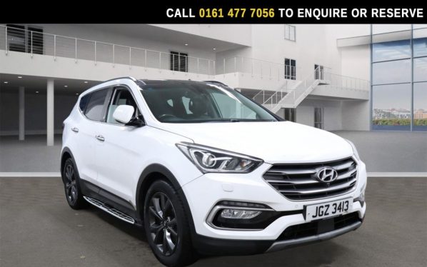 Used 2018 WHITE HYUNDAI SANTA FE SUV 2.2 CRDi Blue Drive Endurance Edition SUV 5dr Diesel Auto 4WD Euro 6 (s/s) (7 Seat) (200 ps) (reg. 2018-03-26) for sale in Stockport