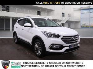Used 2018 WHITE HYUNDAI SANTA FE SUV 2.2 CRDi Blue Drive Premium SUV 5dr Diesel Auto 4WD Euro 6 (s/s) (200 ps) (reg. 2018-03-09) for sale in Stockport