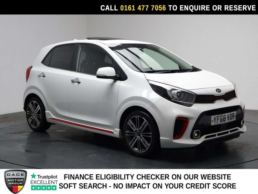 Used 2018 WHITE KIA PICANTO Hatchback 1.25 GT-Line S Hatchback 5dr Petrol Manual Euro 6 (83 bhp) (reg. 2018-11-18) for sale in Stockport