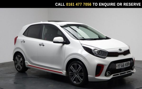Used 2018 WHITE KIA PICANTO Hatchback 1.25 GT-Line S Hatchback 5dr Petrol Manual Euro 6 (83 bhp) (reg. 2018-11-18) for sale in Stockport