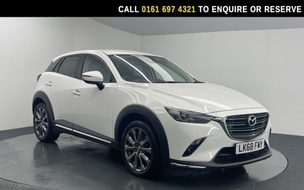 Used 2018 WHITE MAZDA CX-3 SUV 2.0 SKYACTIV-G Sport Nav+ SUV 5dr Petrol Manual 4WD Euro 6 (s/s) (150 ps) (reg. 2018-09-30) for sale in Manchester