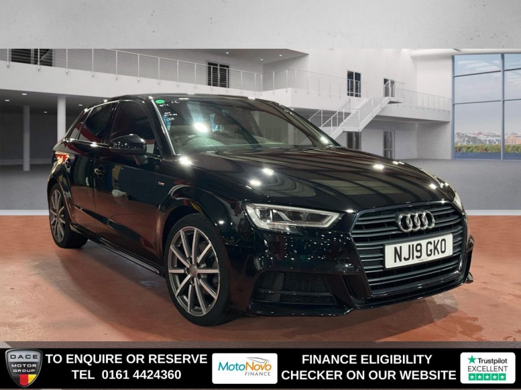 Used 2019 BLACK AUDI A3 Hatchback 1.0 TFSI 30 Black Edition Sportback 5dr Petrol Manual Euro 6 (s/s) (116 ps) (reg. 2019-03-25) for sale in Altrincham