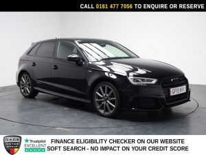 Used 2019 BLACK AUDI A3 Hatchback 1.5 TFSI CoD 35 Black Edition Sportback 5dr Petrol S Tronic Euro 6 (s/s) (150 ps) (reg. 2019-03-31) for sale in Stockport