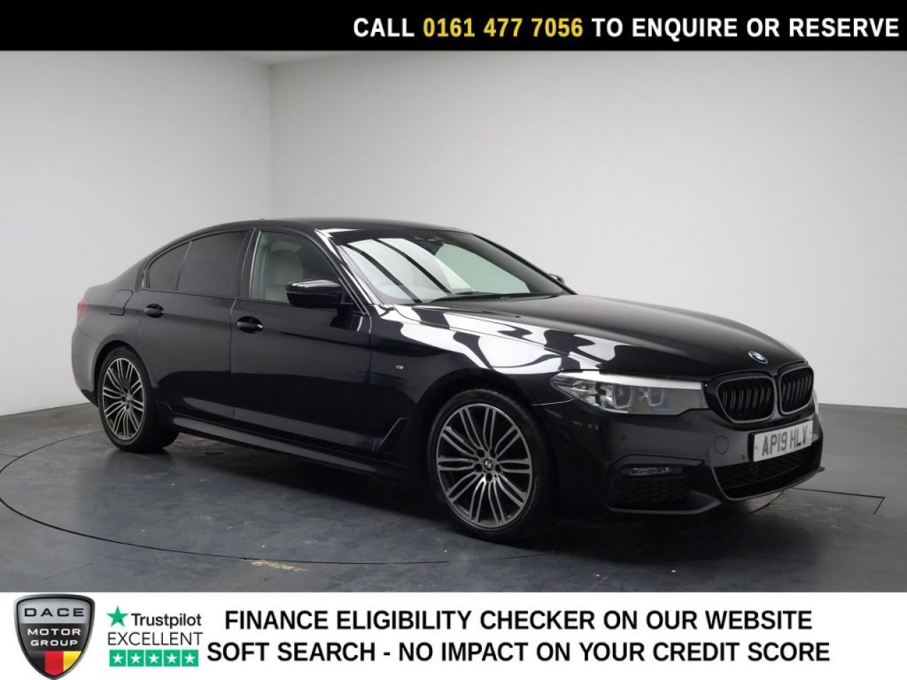 Used 2019 BLACK BMW 5 SERIES Saloon 3.0 530d M Sport Saloon 4dr Diesel Auto Euro 6 (s/s) (265 ps) (reg. 2019-03-31) for sale in Stockport