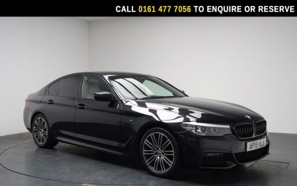 Used 2019 BLACK BMW 5 SERIES Saloon 3.0 530d M Sport Saloon 4dr Diesel Auto Euro 6 (s/s) (265 ps) (reg. 2019-03-31) for sale in Stockport