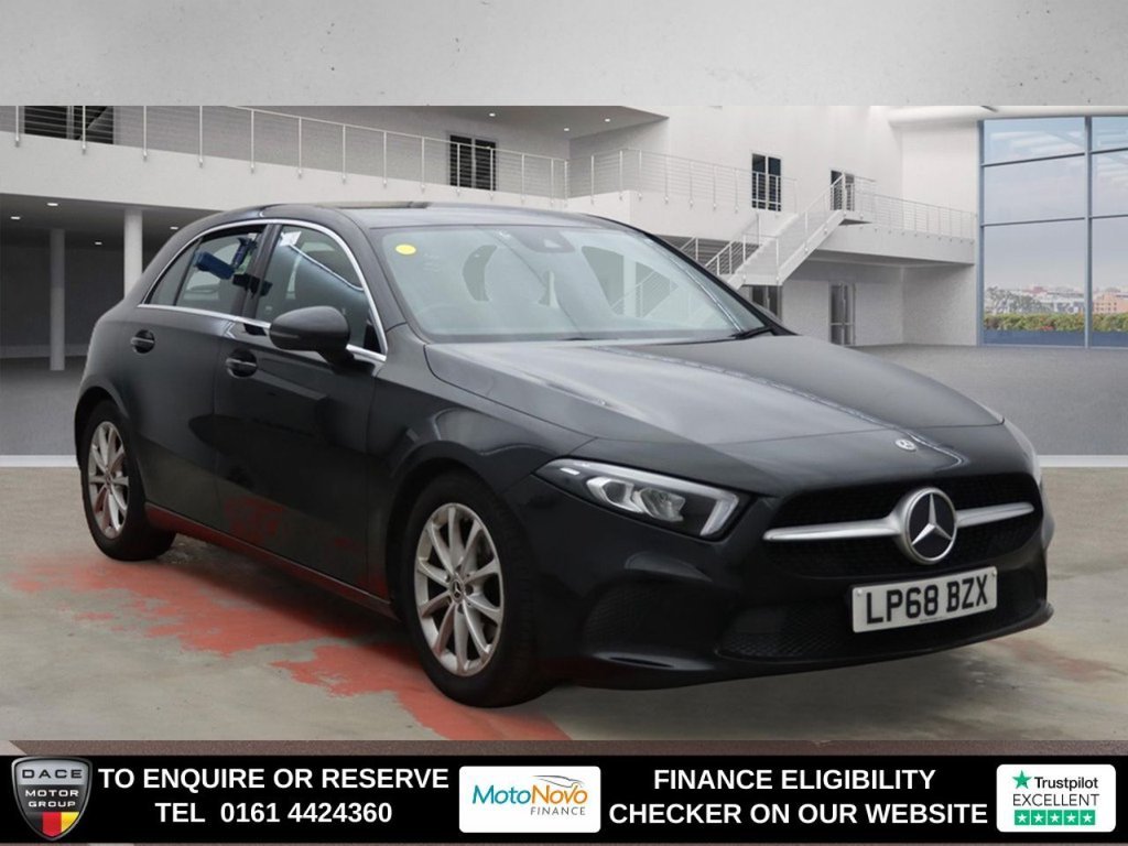 Used 2019 BLACK MERCEDES-BENZ A-CLASS Hatchback 1.5 A180d Sport Hatchback 5dr Diesel 7G-DCT Euro 6 (s/s) (116 ps) (reg. 2019-01-31) for sale in Altrincham