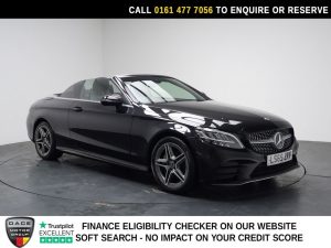 Used 2019 BLACK MERCEDES-BENZ C CLASS Convertible 1.5 C200 MHEV AMG Line Cabriolet 2dr Petrol G-Tronic+ Euro 6 (s/s) (198 ps) (reg. 2019-09-30) for sale in Stockport