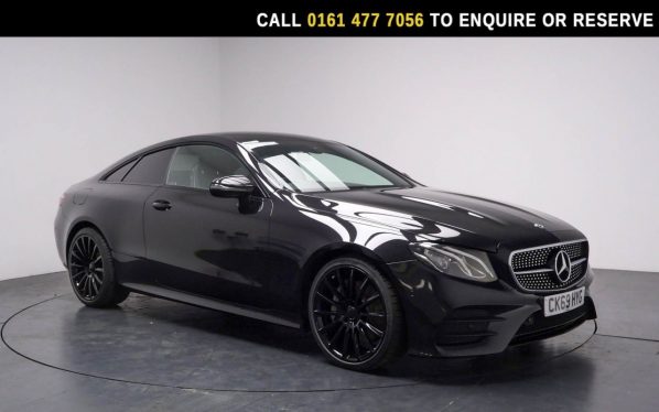 Used 2019 BLACK MERCEDES-BENZ E-CLASS Coupe 2.0 E350 AMG Line Coupe 2dr Petrol G-Tronic+ Euro 6 (s/s) (313 ps) (reg. 2019-11-18) for sale in Stockport