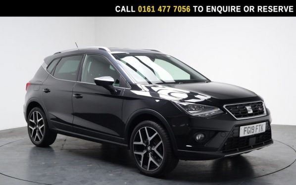 Used 2019 BLACK SEAT ARONA SUV 1.0 TSI GPF FR Sport SUV 5dr Petrol Manual Euro 6 (s/s) (115 ps) (reg. 2019-03-29) for sale in Stockport