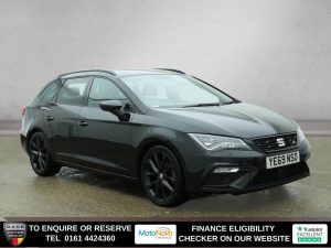 Used 2019 BLACK SEAT LEON Estate 1.5 TSI EVO FR Black Edition Estate 5dr Petrol Manual Euro 6 (s/s) (150 ps) (reg. 2019-11-25) for sale in Altrincham