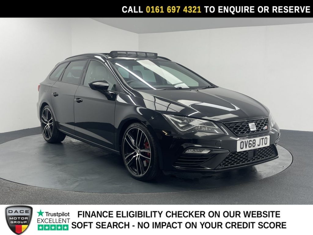 Used 2019 BLACK SEAT LEON Estate 2.0 TSI Cupra 300 ST 5dr Petrol DSG 7 Spd 4Drive Euro 6 (s/s) (300 ps) (reg. 2019-01-12) for sale in Manchester