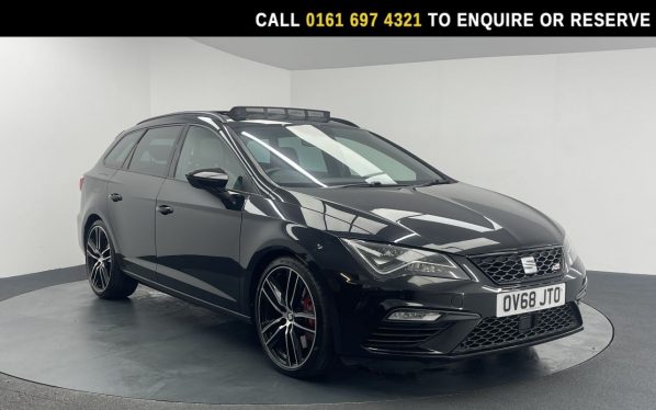 Used 2019 BLACK SEAT LEON Estate 2.0 TSI Cupra 300 ST 5dr Petrol DSG 7 Spd 4Drive Euro 6 (s/s) (300 ps) (reg. 2019-01-12) for sale in Manchester