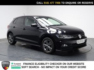 Used 2019 BLACK VOLKSWAGEN POLO Hatchback 1.0 TSI GPF R-Line Hatchback 5dr Petrol DSG Euro 6 (s/s) (115 ps) (reg. 2019-12-27) for sale in Stockport
