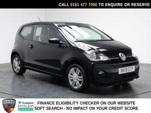 Used 2019 BLACK VOLKSWAGEN UP! Hatchback 1.0 High up! Hatchback 3dr Petrol Manual Euro 6 (s/s) (75 ps) (reg. 2019-03-21) for sale in Stockport