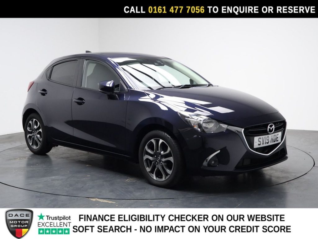 Used 2019 BLUE MAZDA MAZDA2 Hatchback 1.5 SKYACTIV-G Sport Nav+ Hatchback 5dr Petrol Manual Euro 6 (s/s) (90 ps) (reg. 2019-03-15) for sale in Stockport