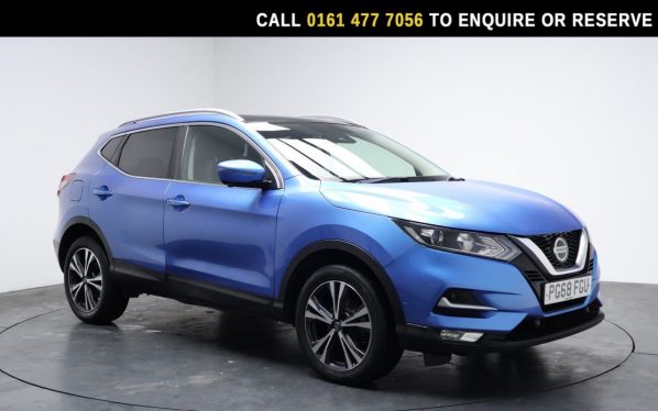 Used 2019 BLUE NISSAN QASHQAI SUV 1.3 DIG-T N-Connecta SUV 5dr Petrol Manual Euro 6 (s/s) (140 ps) (reg. 2019-01-18) for sale in Stockport